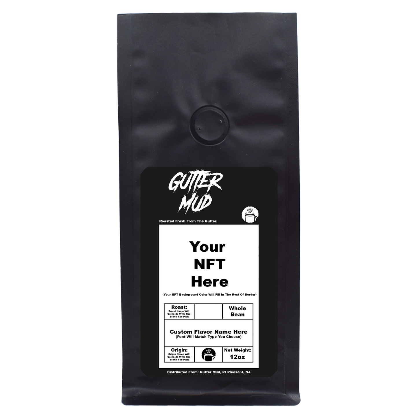 Custom 12oz Collectible Coffee Bag Featuring Your NFT!